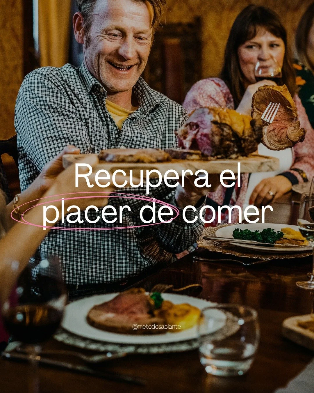 &iquest;Y si supieras por qu&eacute; puedes comerte un chulet&oacute;n o media tabla de quesos?
El M&eacute;todo Saciante te lo explica, con la ciencia por delante y tu conciencia por detr&aacute;s.

Reaprender es la clave. Si reservas una consulta, 