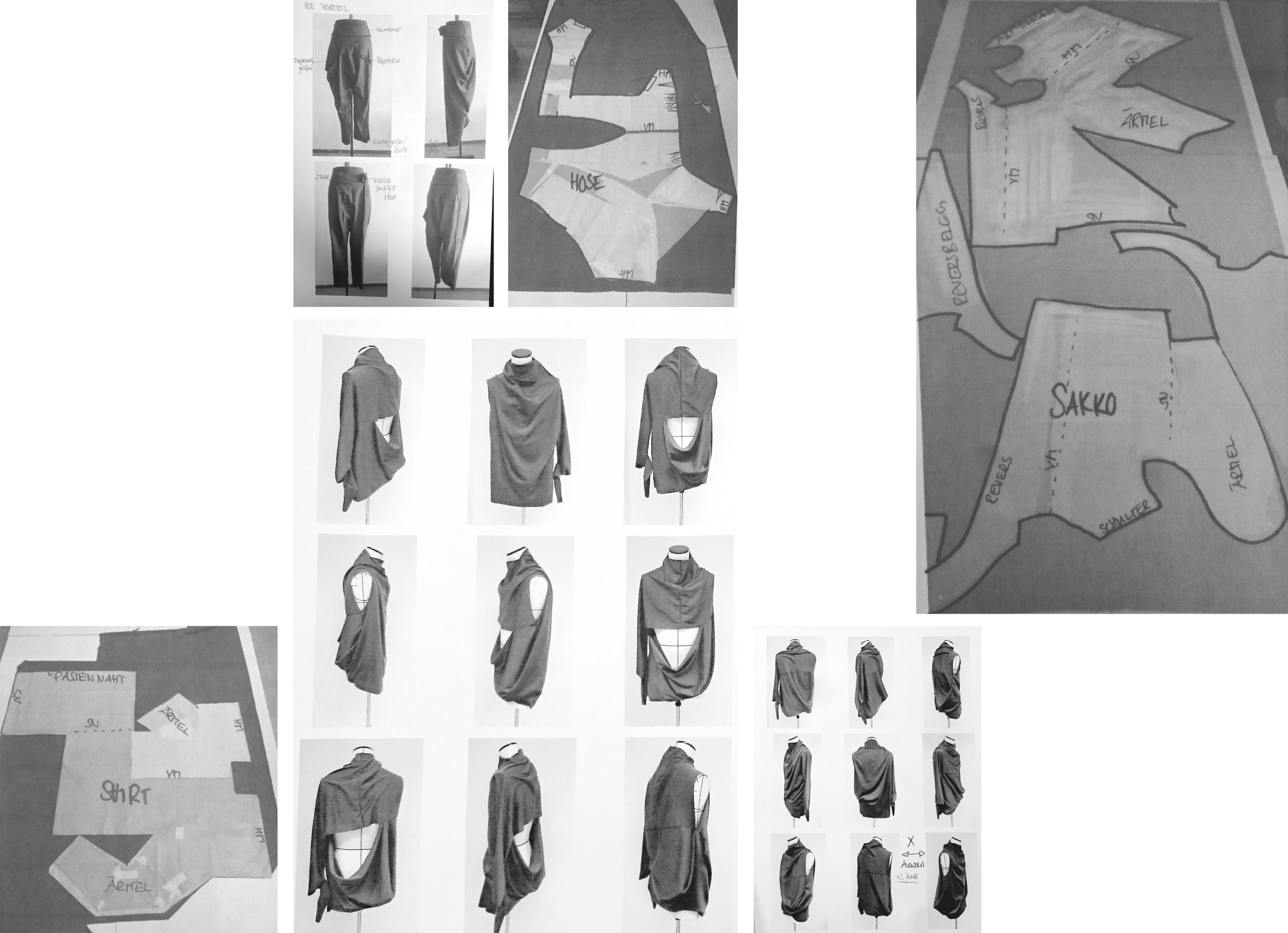 Collage zum Designprinzip der Kollektion 'Mnemosyne'