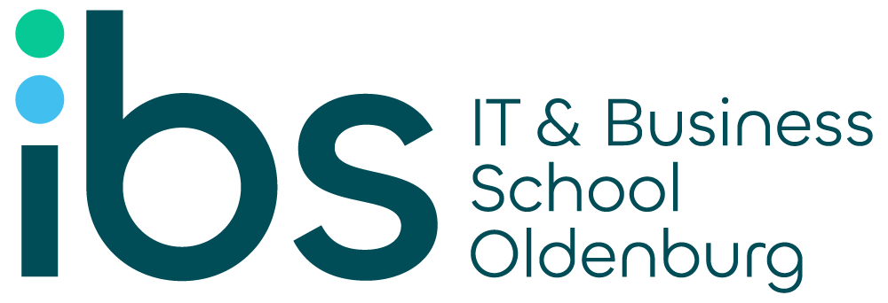 Logo der IBS Oldenburg, IT & Business School, bestehend aus den Worten 'ibs', 'IT & Business', 'School' und 'Oldenburg'