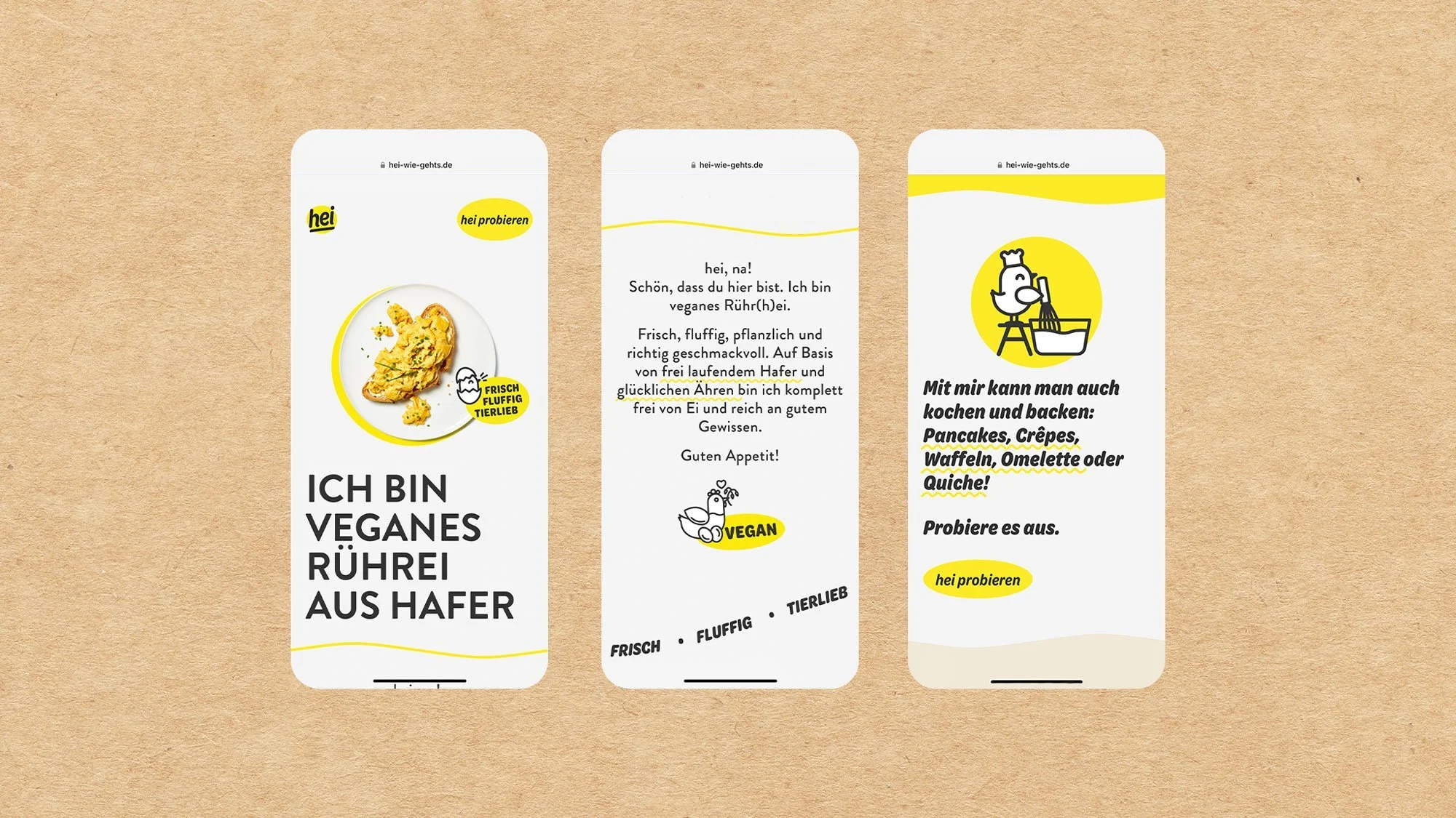 hei – Veganes Rührei aus Hafer – Brand Design – Superidee Werbeagentur Oldenburg