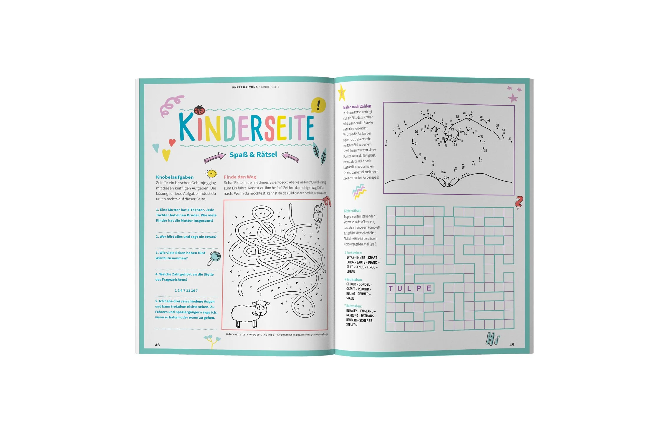 Superidee Werbeagentur Oldenburg – Mitarbeitermagazin Kinderseite AWO Marie