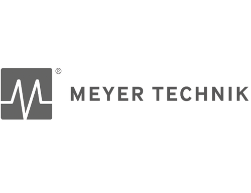 Logo von Meyer Technik mit einem grafischen Symbol und dem Text 'MEYER TECHNIK'