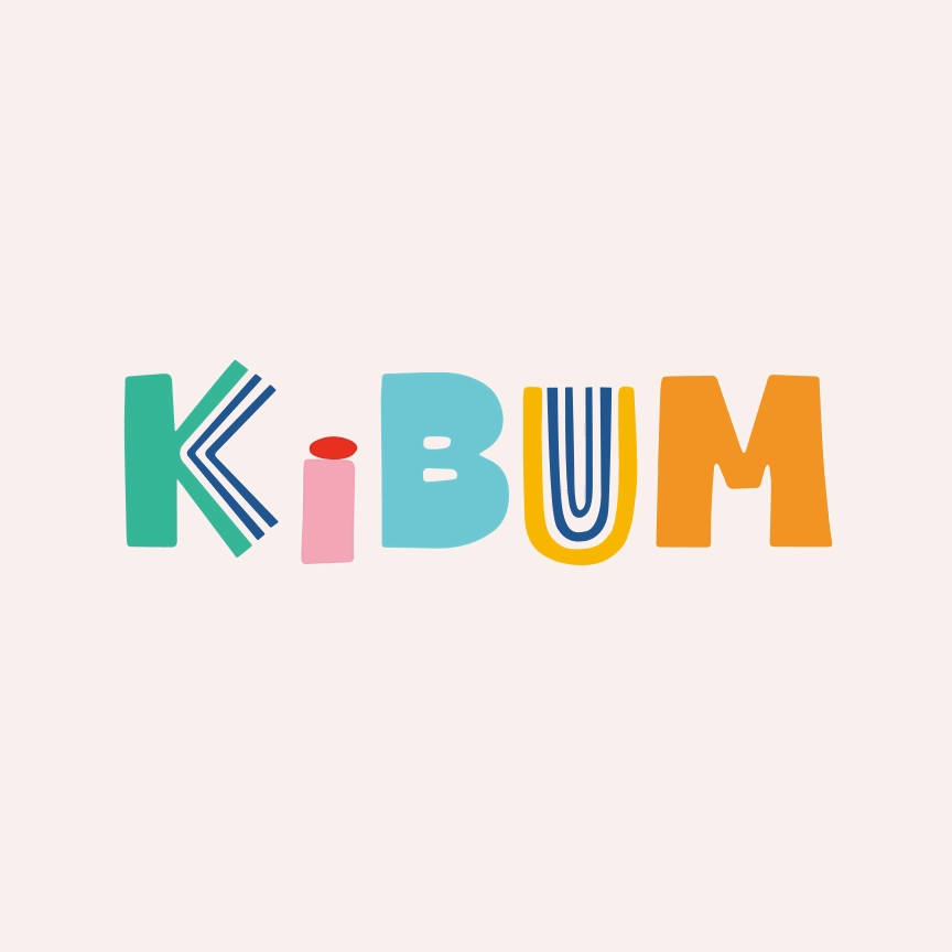 Ein animierter Schriftzug der ein Logo abbilden soll. Das Logo der Kibum Kinderbuchmesse Oldenburg. Das Logo ist animiert. Der i-Punkt hüpft.
