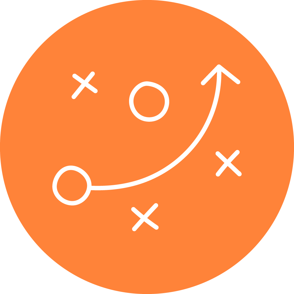 Ein illustratives Icon einer Strategiezeichnung