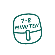 Uhr mit der Anzeige '7-8 Minuten'