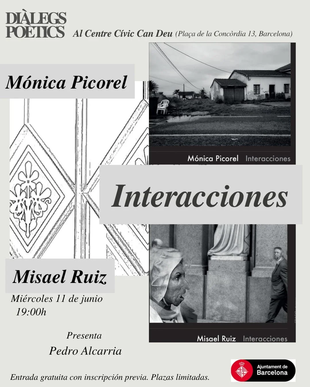 Diálogo de Mónica Picorel y Misael Ruiz con Pedro Alcarria I Interacciones: poesía y fotografía I Can Deu I Barcelona