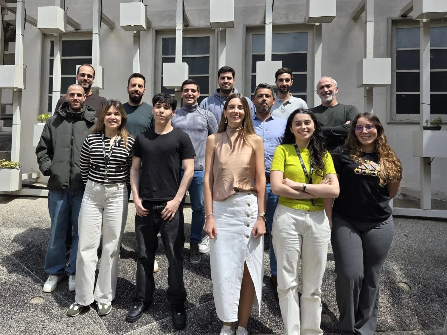 The PluggableAI team together outside the office in Braga, Portugal