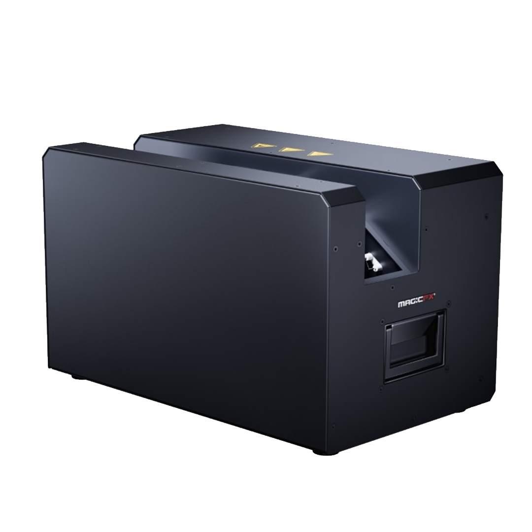Black RFID card printer with a slot for card output and a control panel