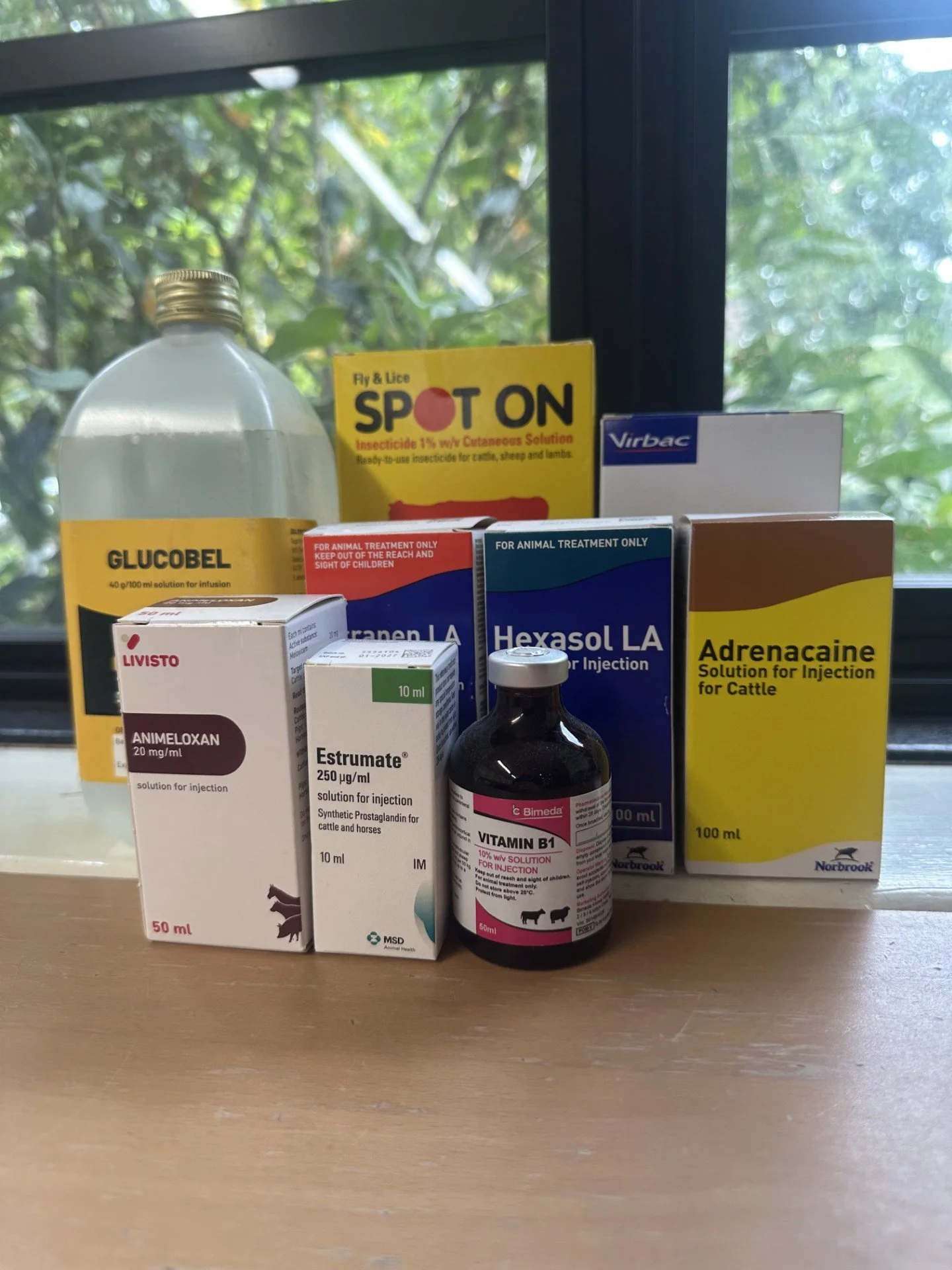 A variety of veterinary medications