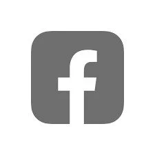 Facebook logo with white 'f' on gray background