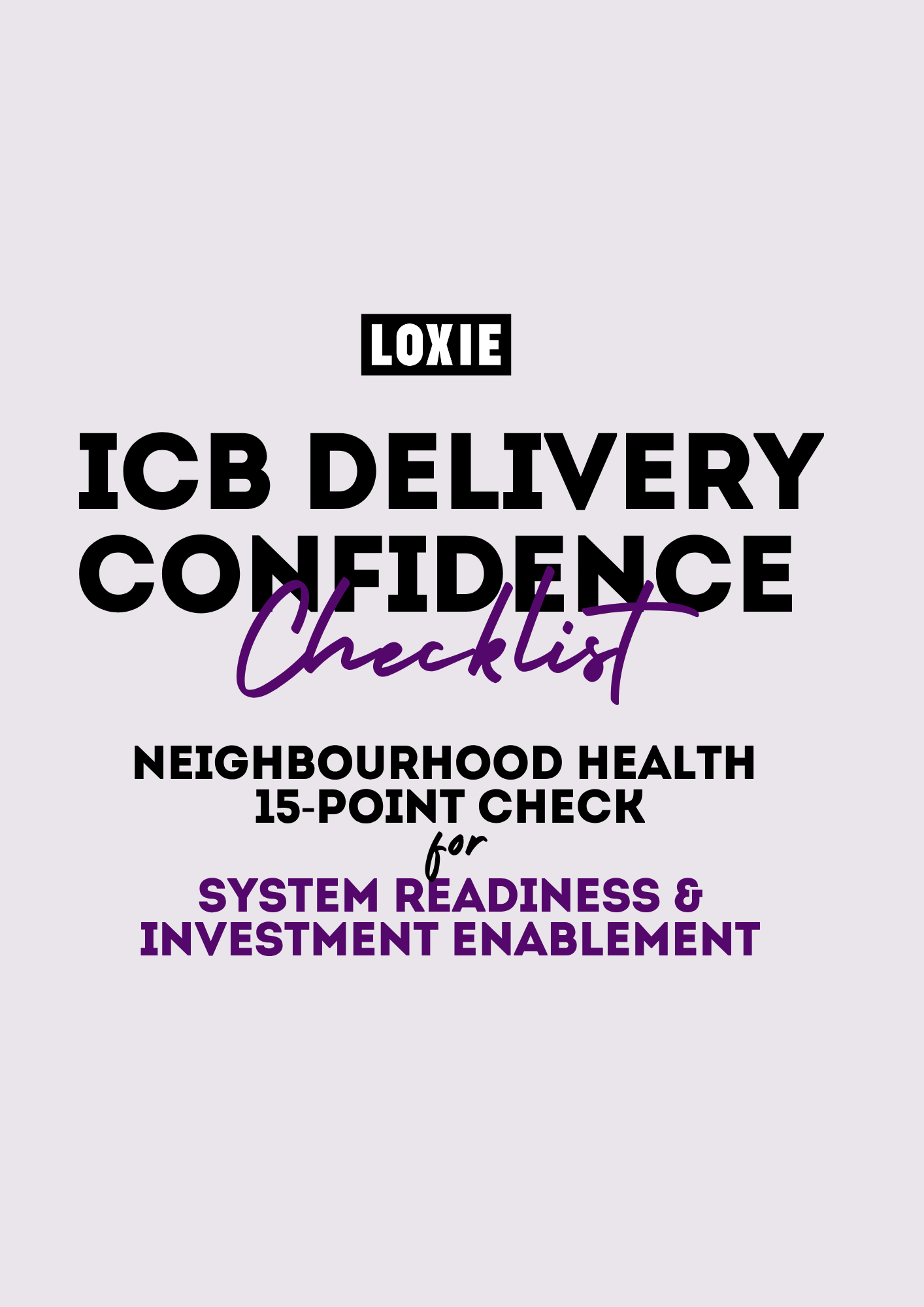 ICB Delivery Confidence Checklist