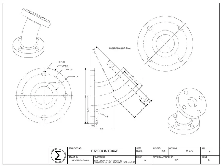 Sigma Machine Drawing Sigma Six Engineering Drawing Services