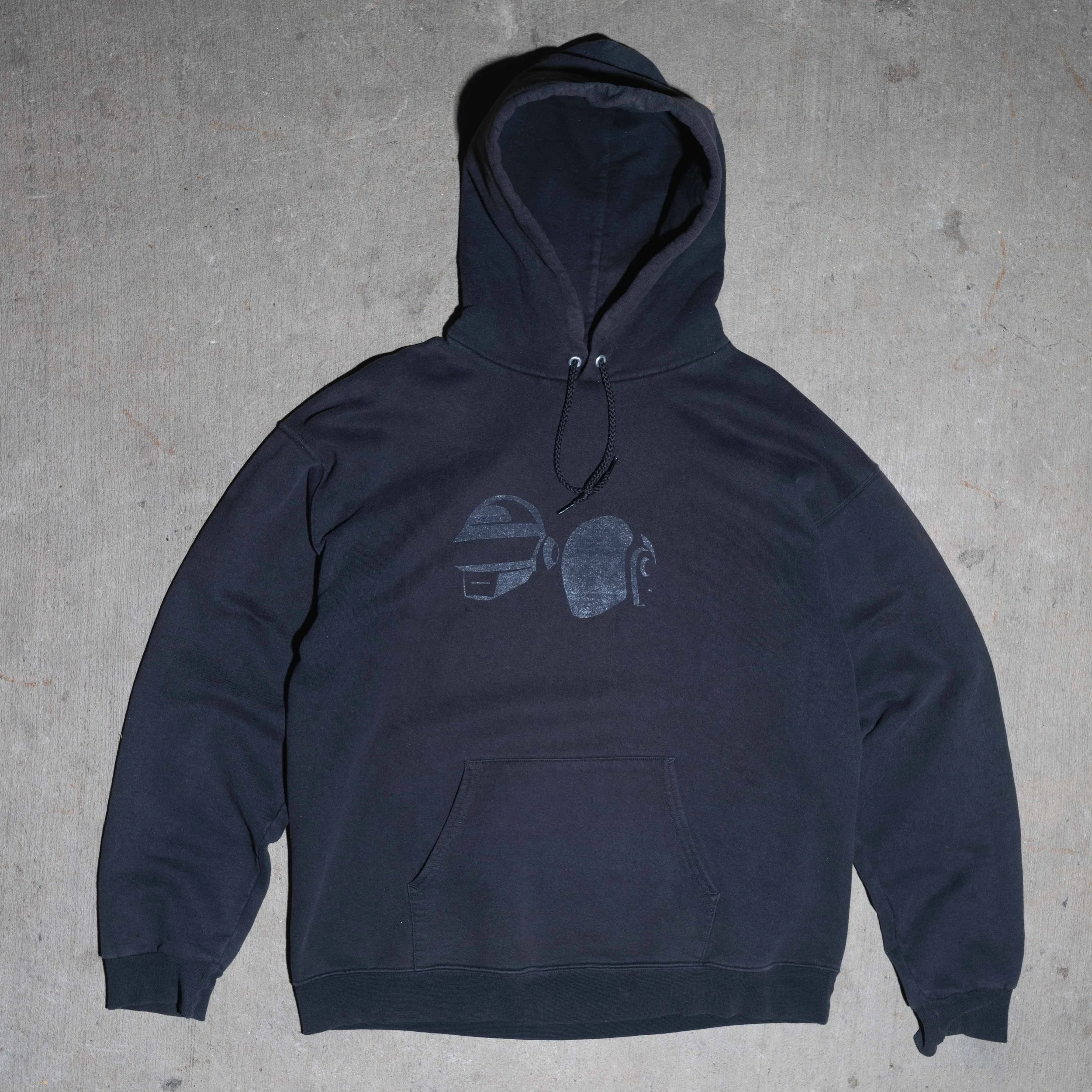 Daft Punk Helmets Faded 00's Hoodie XL