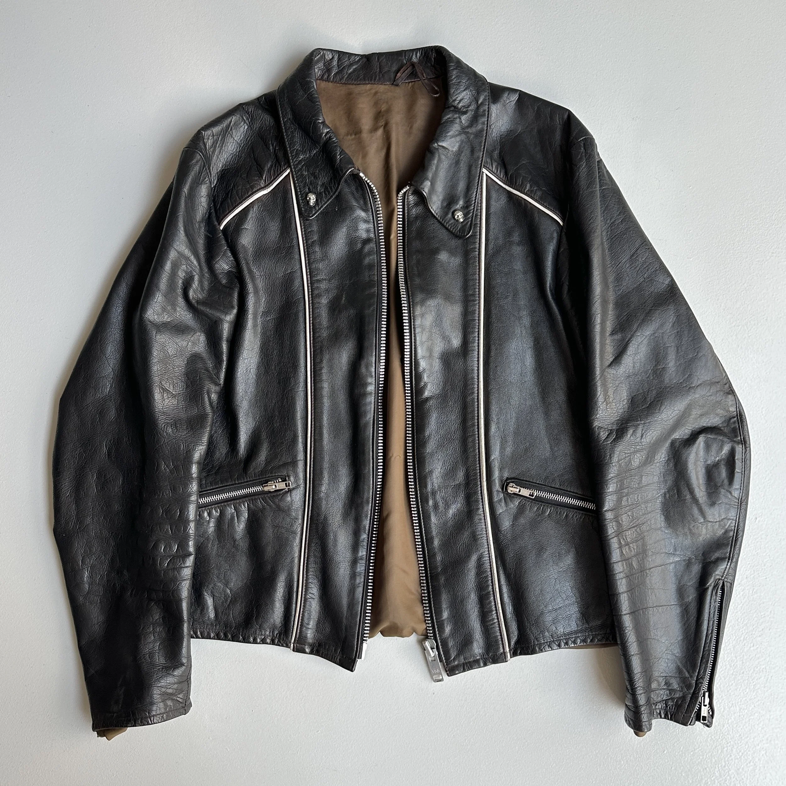 Custom 70s Leather Jacket L