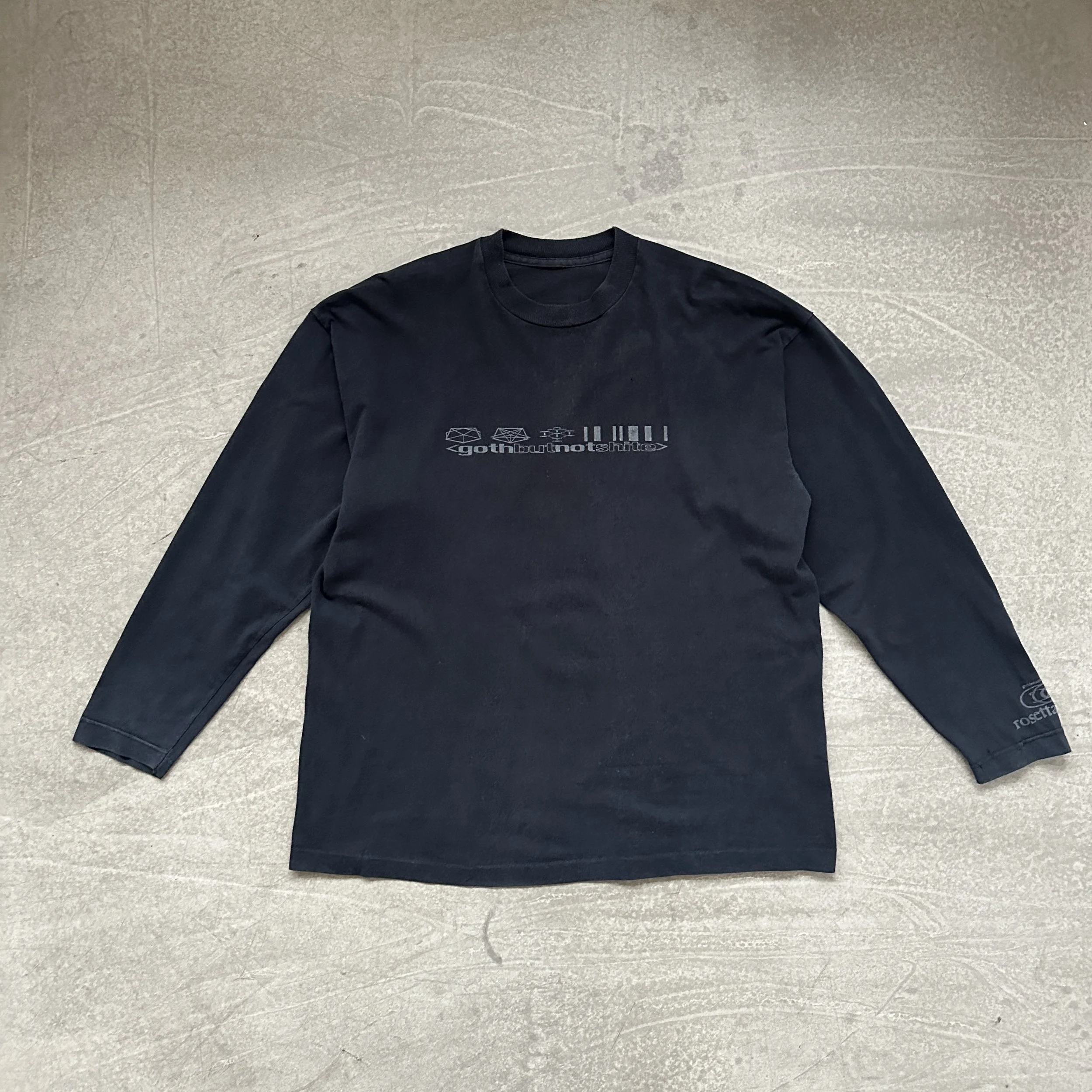 Rosetta Stone 1996 Goth But Not Shite LS T Shirt XL