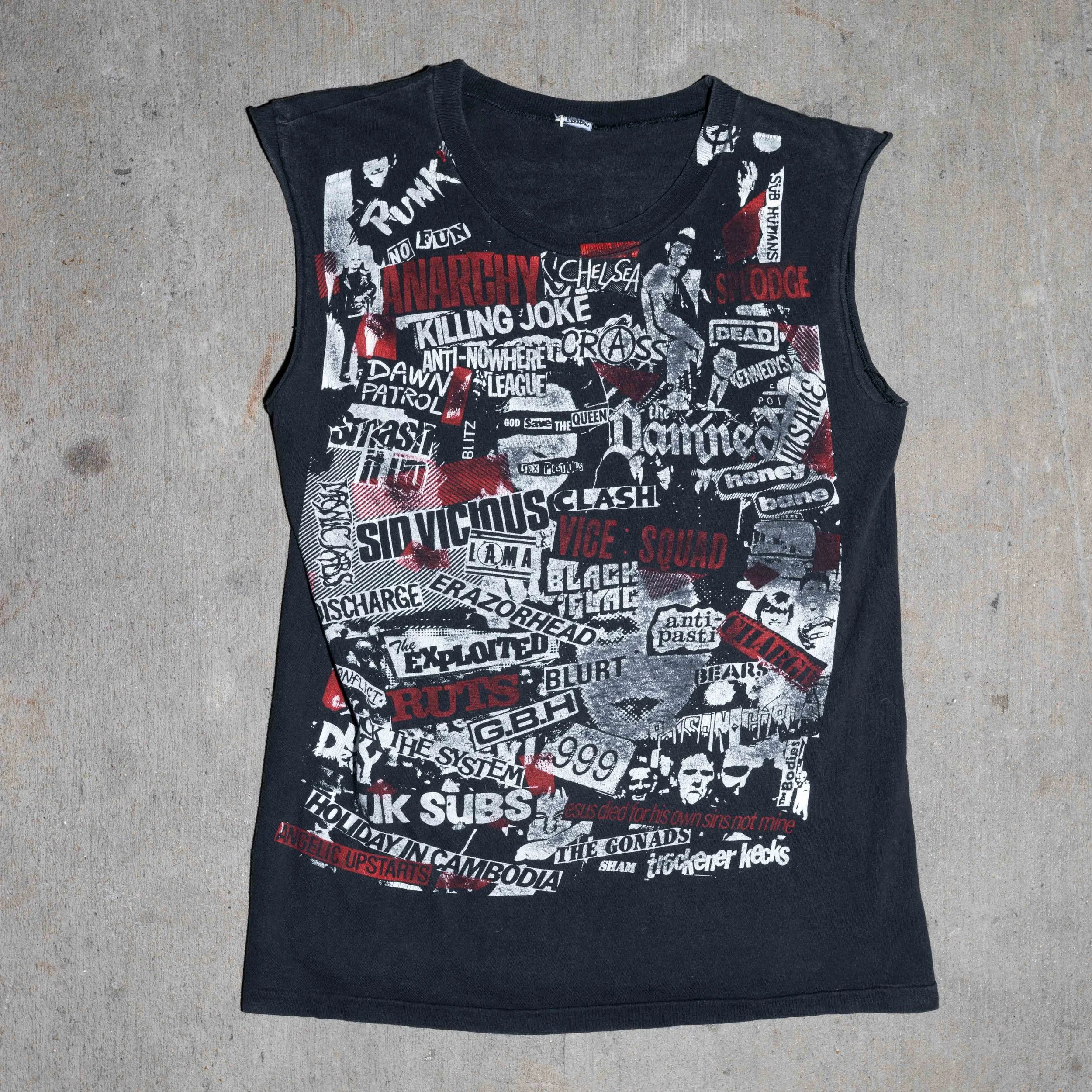 Viva La Punk Band Bomb Cut Sleeve 80s M