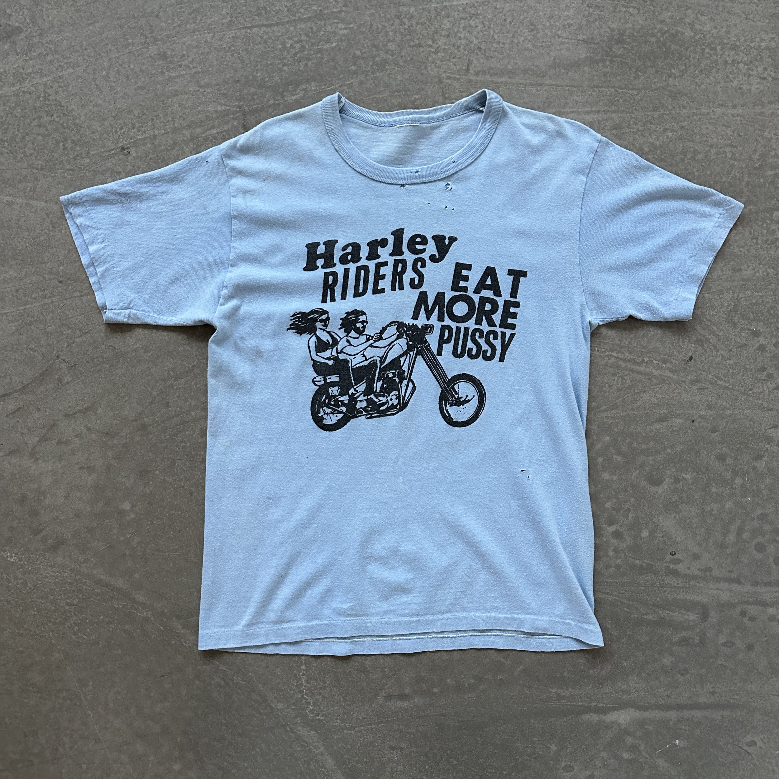 Vintage 70s Harley Riders Eat More ... T Shirt