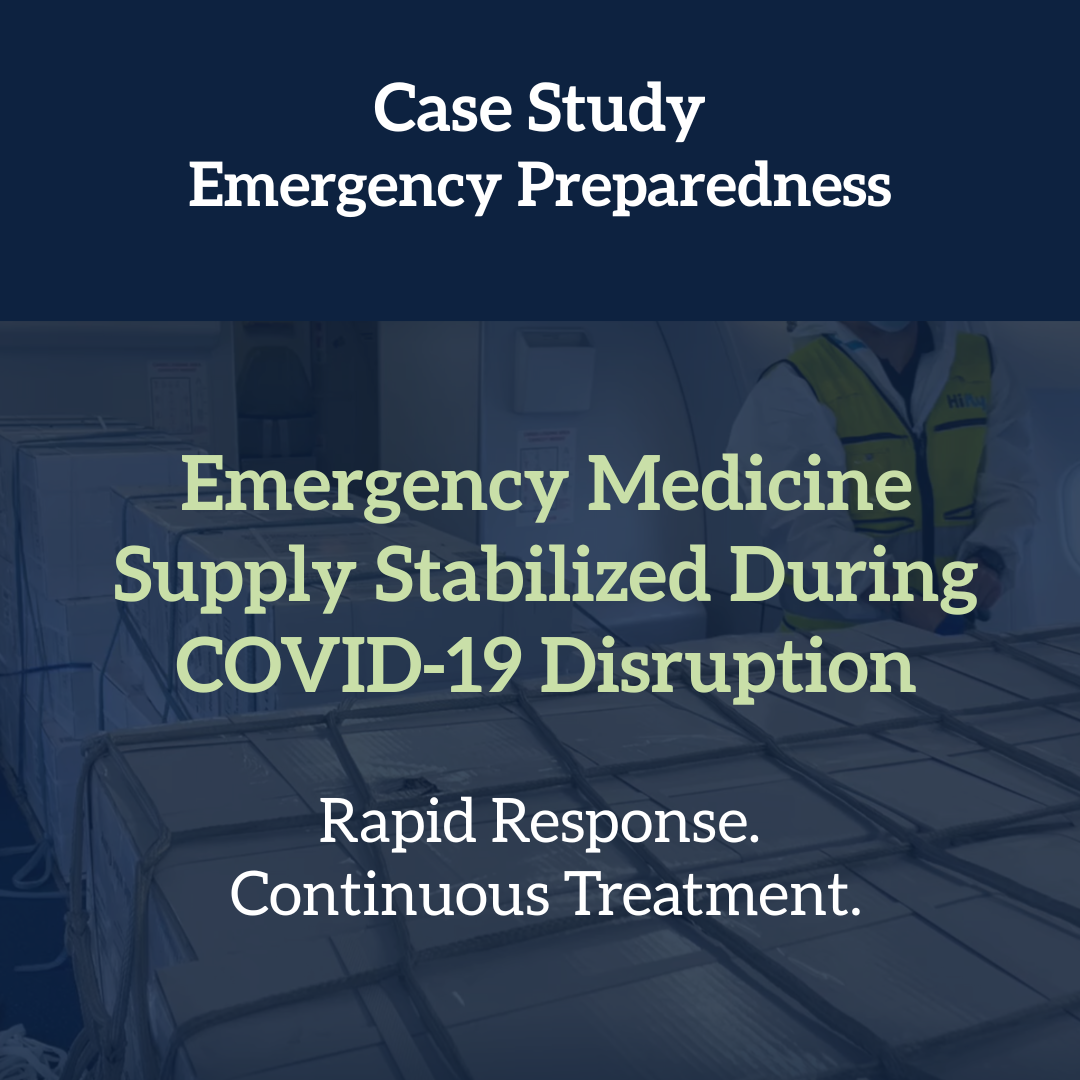 Emergency Medicine Supply Stabilized During COVID-19 Disruption