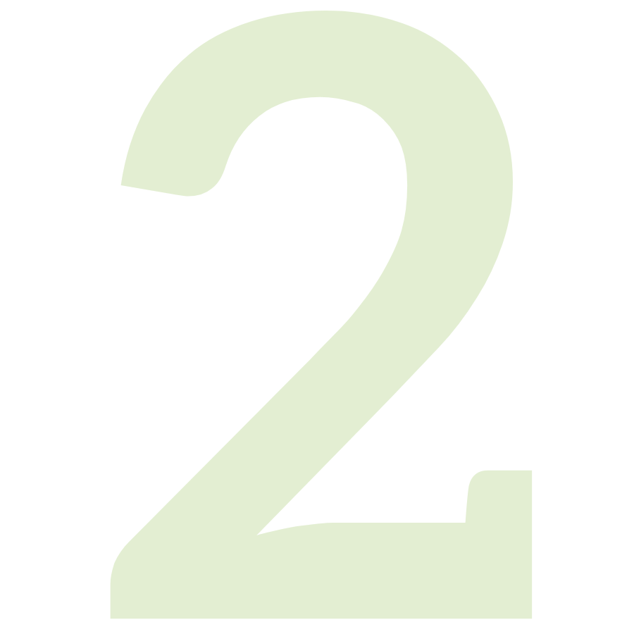 Large green number 2 on a black background.