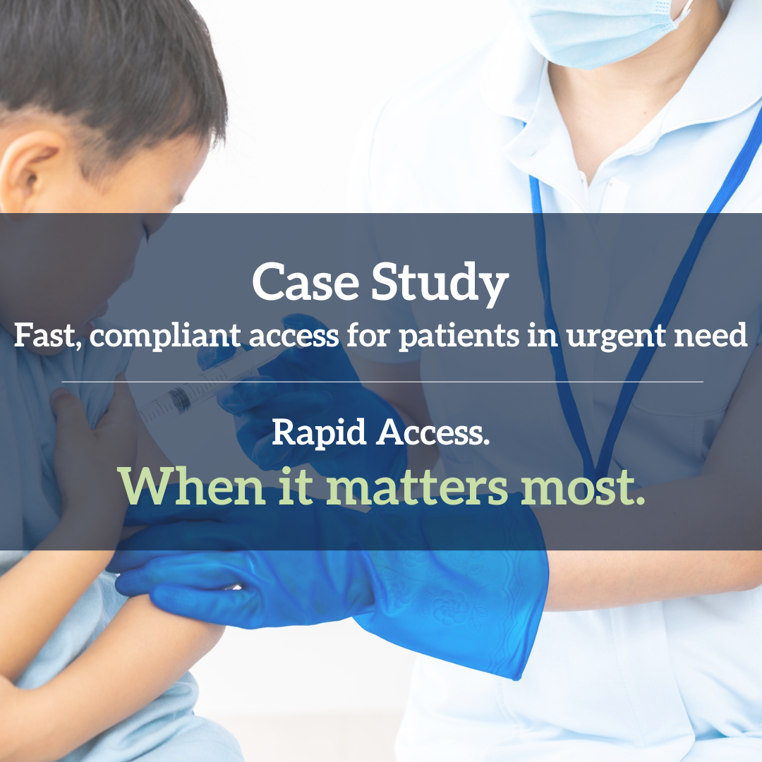 A healthcare professional in a white coat and protective mask, administering a vaccination to a young patient.