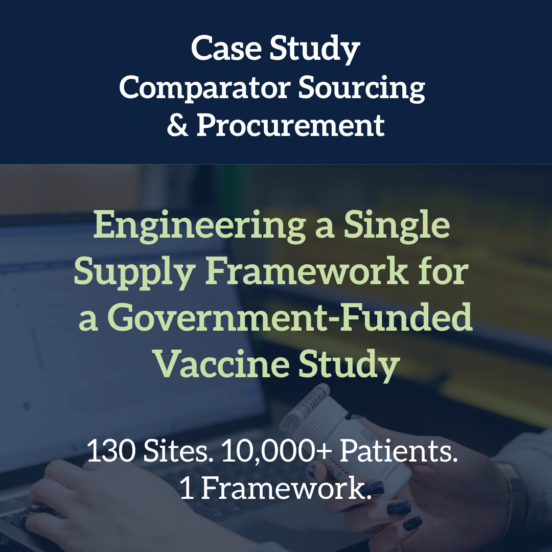Engineering a Single Supply Framework for a Government-Funded Vaccine Study