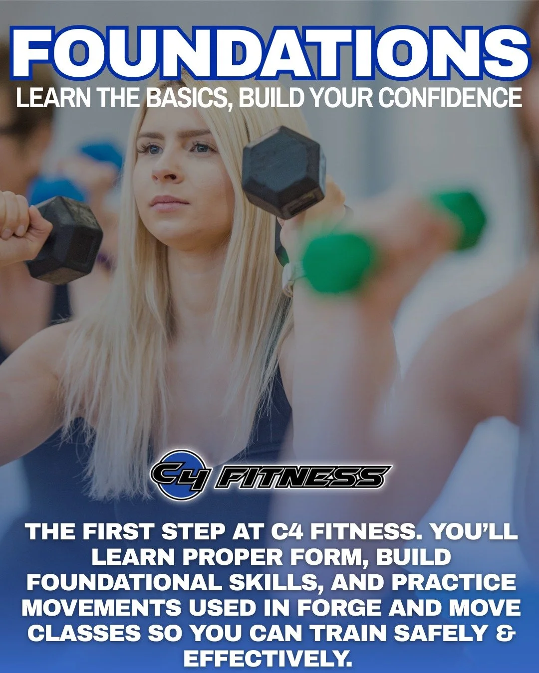 Our Foundations class is the best way to start your C4 Fitness journey. In this 2 day on-ramp class, you&rsquo;ll learn proper form, master the basics, and build real confidence with coach-led instruction and smart scaling. Tyler, TX&mdash;Visit our 