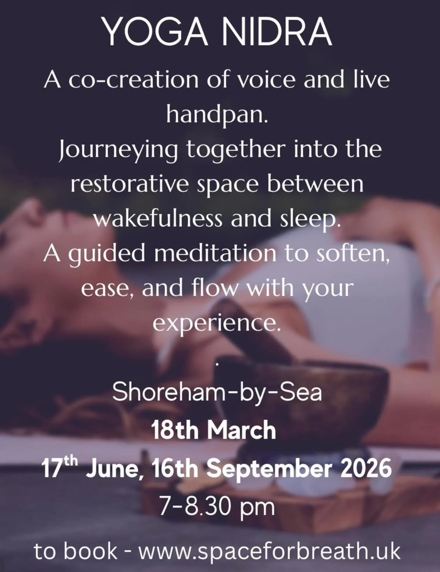 NEW ✨🌱 This is going to be such a wonderful evening, hosted by @space_for_breath you don&rsquo;t want to miss it 💚 Soften into rest, allowing the body to remember its natural capacity for ease, relaxation and connection. With voice and live hand pa