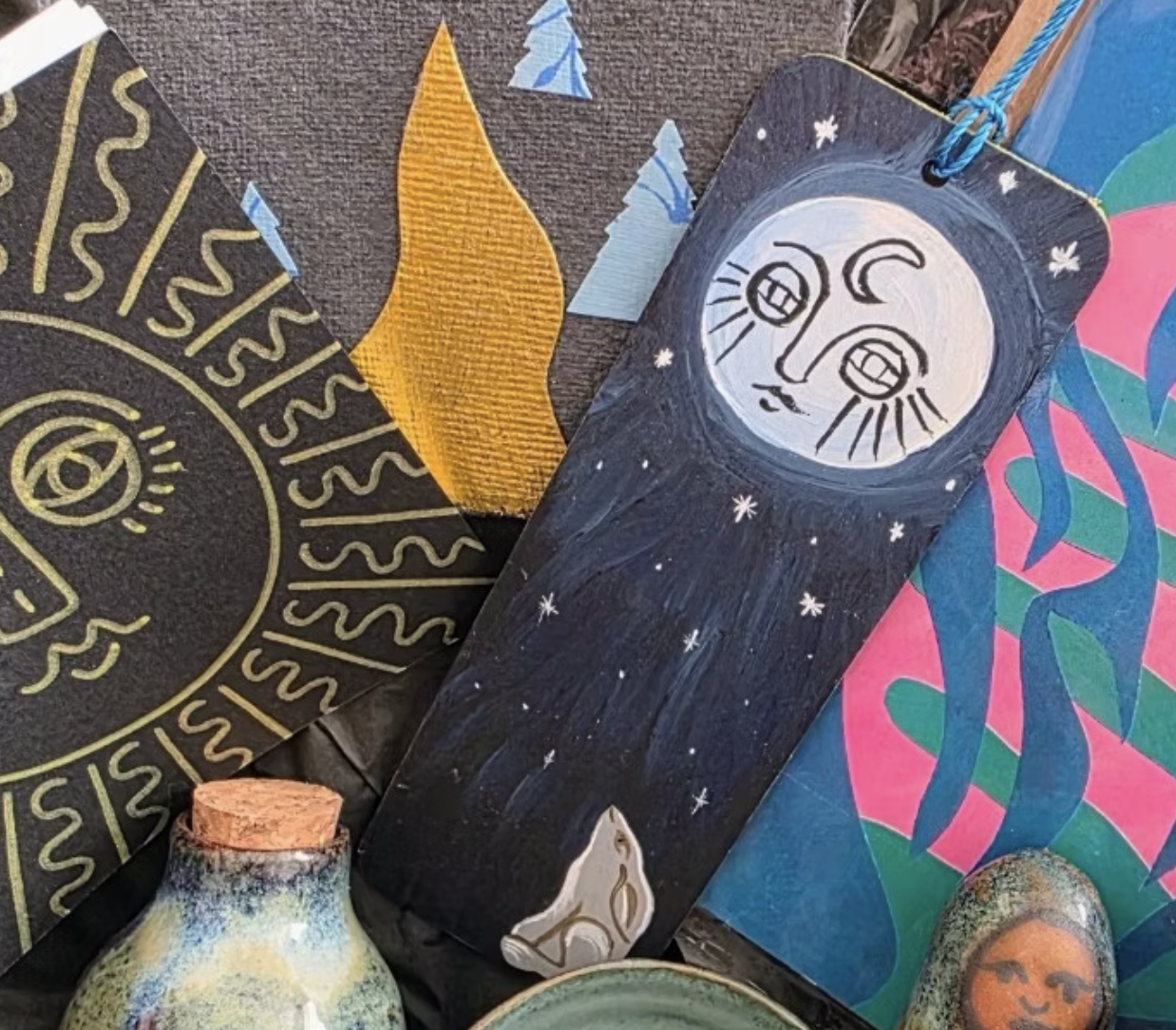 Handmade and heart-led treasures from Mia's Worthing studio to encourage calm, creativity, and gentle reflection 🌱A small handmade ceramic piece (dish, ornament, or tumbler) 🌱A mini print from studio 🌱A herbal tea sachet 🌱A crystal for seasonal b