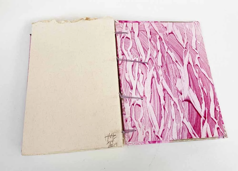 Coptic book binding interior 4