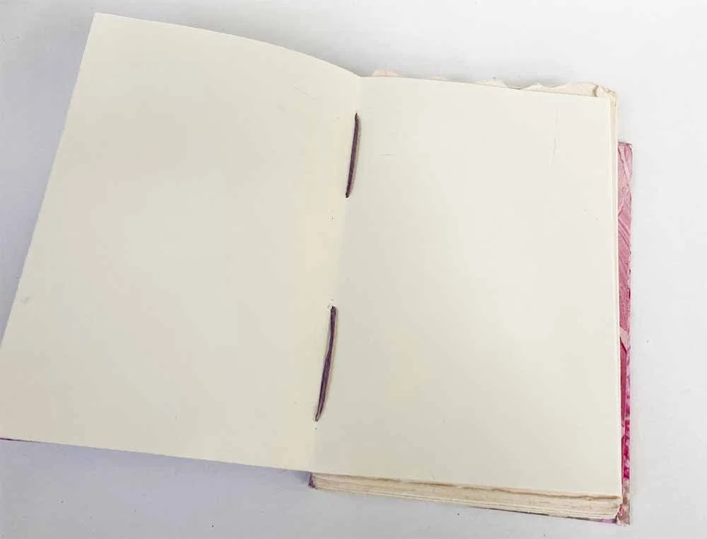 Coptic book binding interior 3