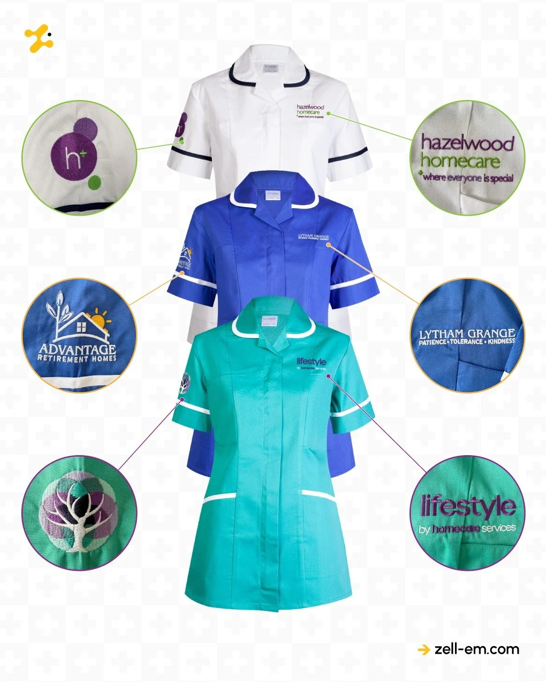 Quality embroidery for those who provide quality care ❤️🩺

We recently had the pleasure of producing these bespoke tunics for Hazelwood Homecare, Lifestyle by Homecare Services, and Lytham Grange. It&rsquo;s rare to see both chest and sleeve embroid