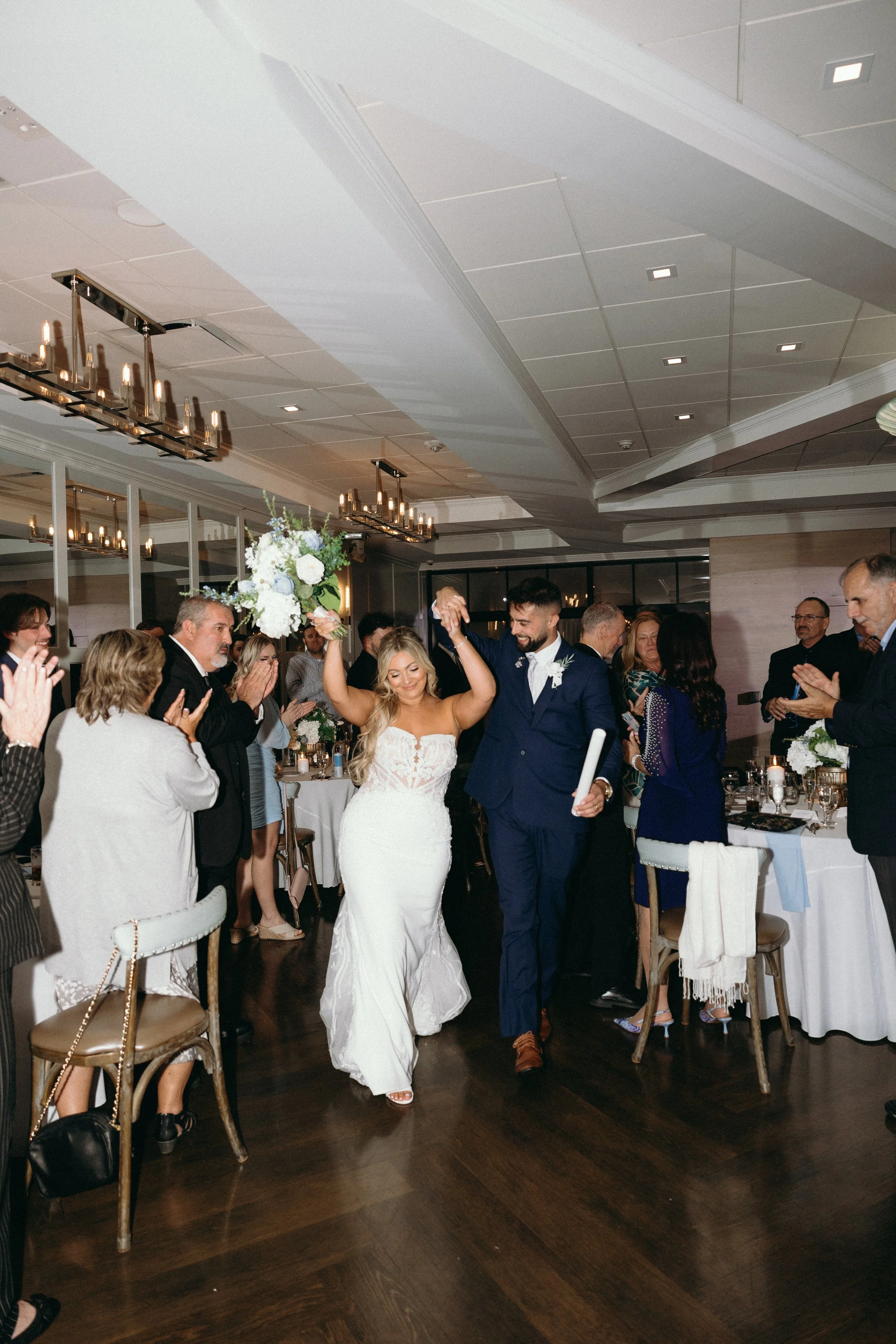 An image of Charlie & Amanda, photographed by Ana Ivanova Photography, filmed at the Oceanview of Nahant by Shiang Studios.