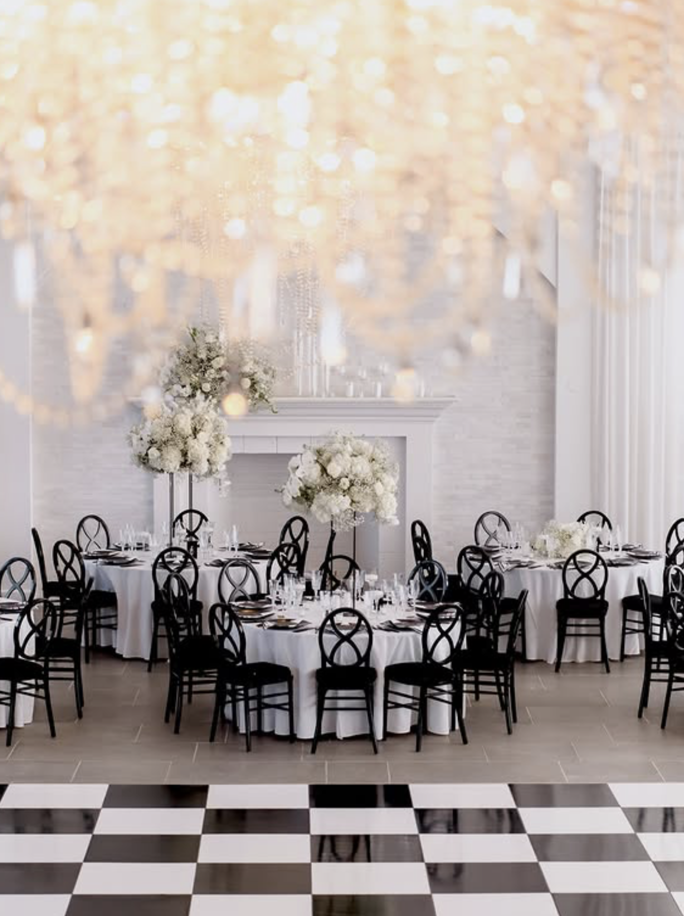 Reception space photographed by Lee Asher. Filmed by Shiang Studios