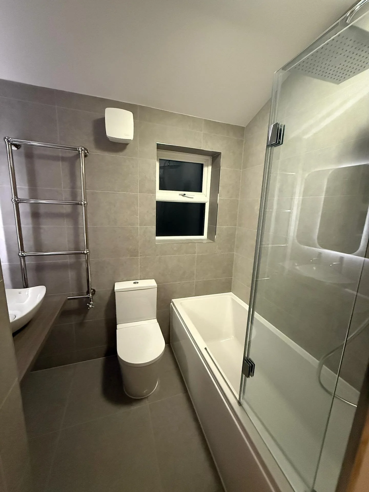 Bathroom Transformation 

Here we have a recent bathroom transformation we undertook the full works for plumbing to electrics. This job was a massive transformation take a look at our photos to justify this. 

We complete all types of works including