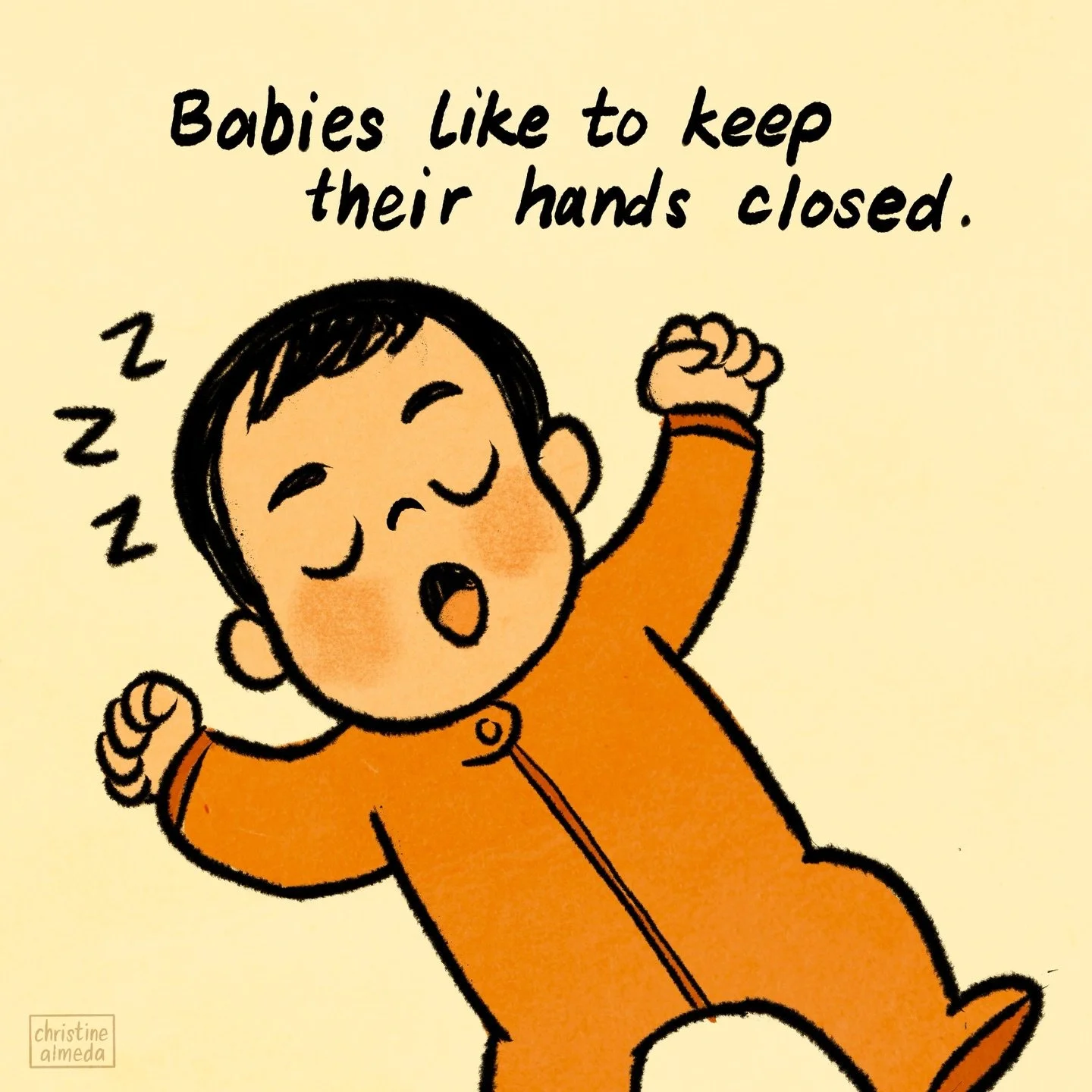 Move aside head sniffs, I have a new favorite scent 😂  It&rsquo;s the same satisfying feeling I get from pimple popping videos? Weird, I know 

#comic #motherhood #illustration #babylife