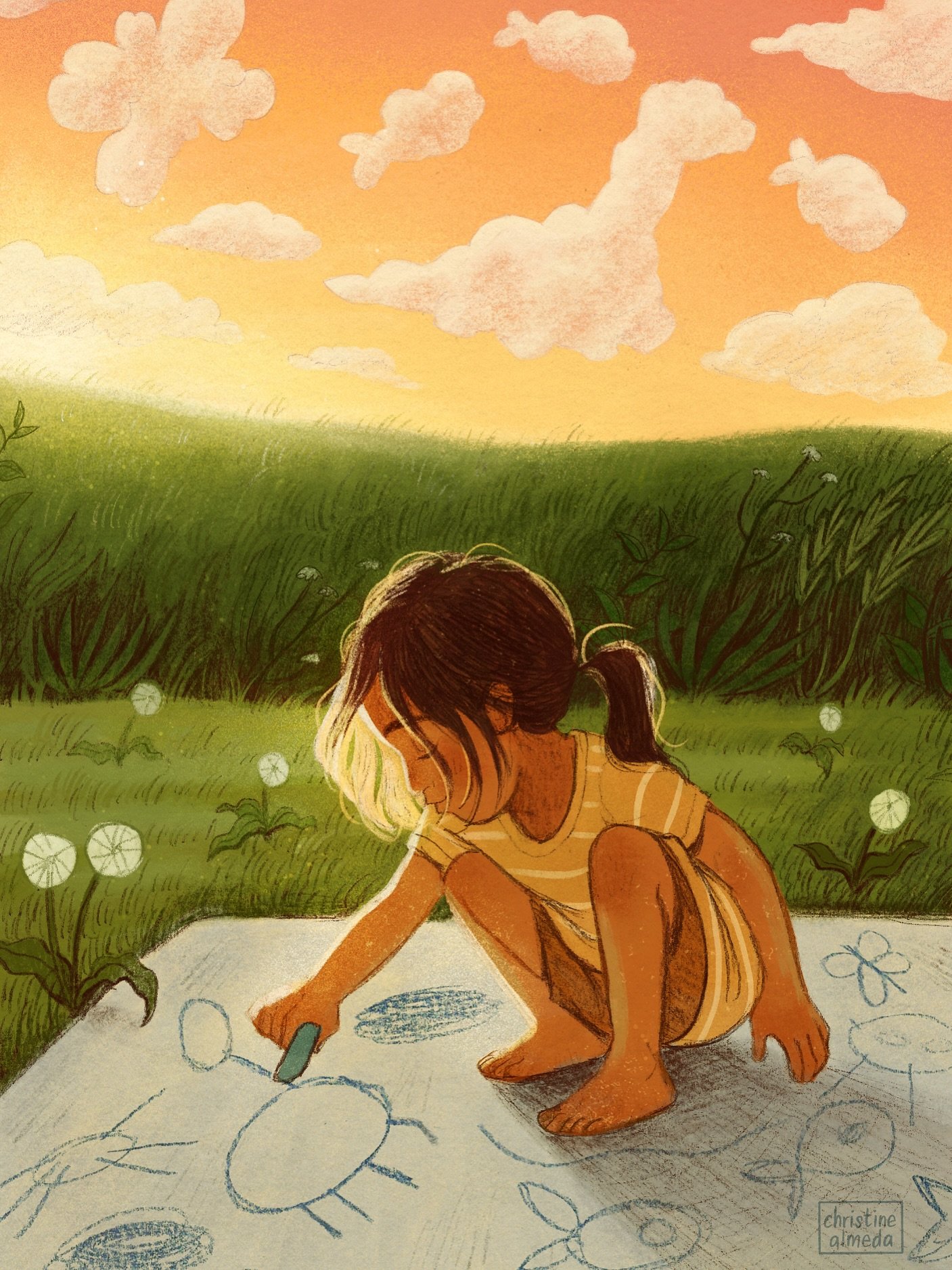 Every year for my daughter&rsquo;s birthday, I try to create an illustration that captures her world and energy from the past year. I love seeing her creativity grow, especially in her new space. She is great with change, and so loving with her new s