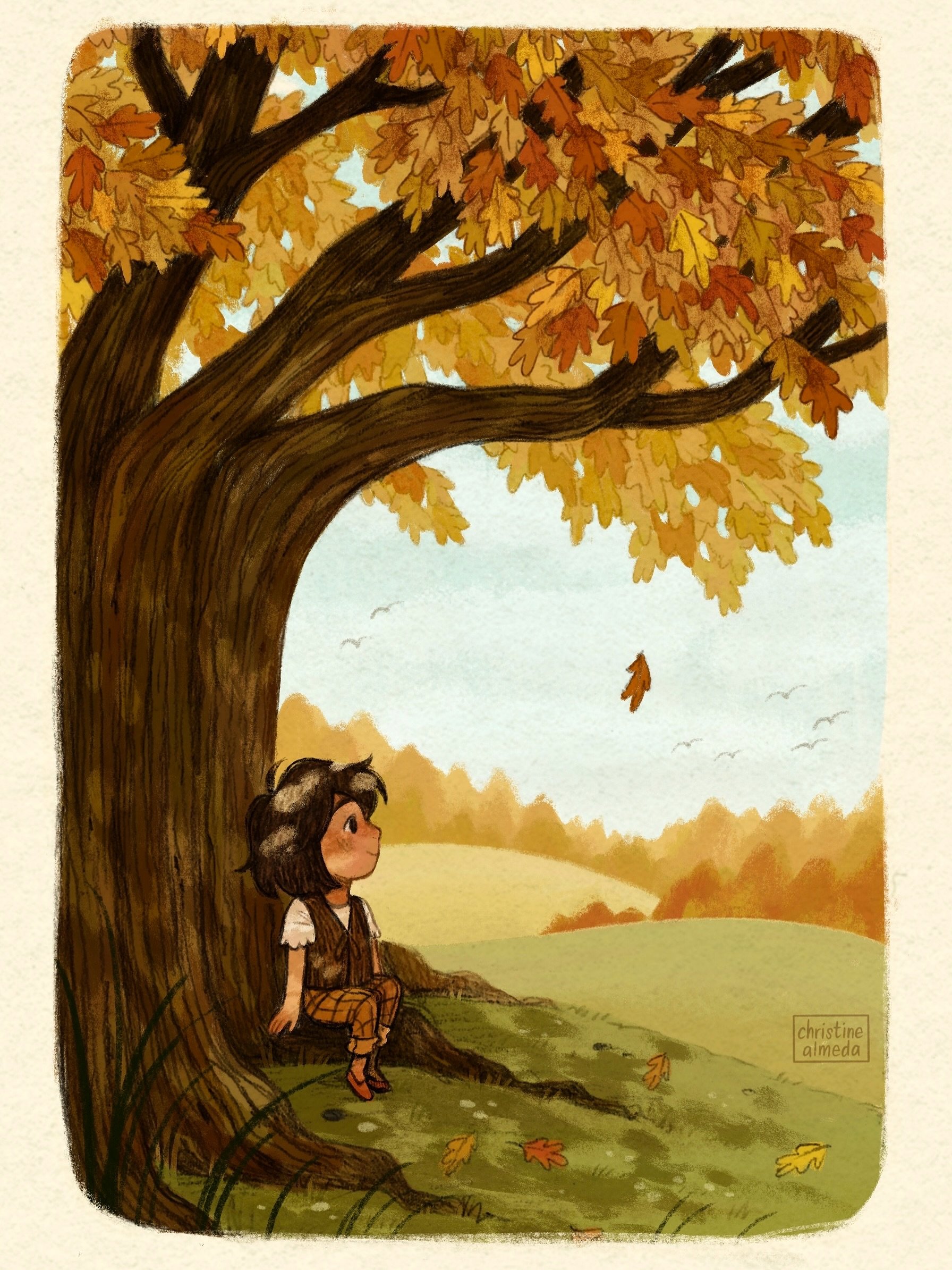 #peachtober 01 &amp; #calmtober 03 OAK 🍂 

I&rsquo;m challenging myself to illustrate with graphite for this October&rsquo;s drawing prompts. It&rsquo;s always a busy month, but I wanted to participate a little! I&rsquo;ll mainly be doing Calmtober 