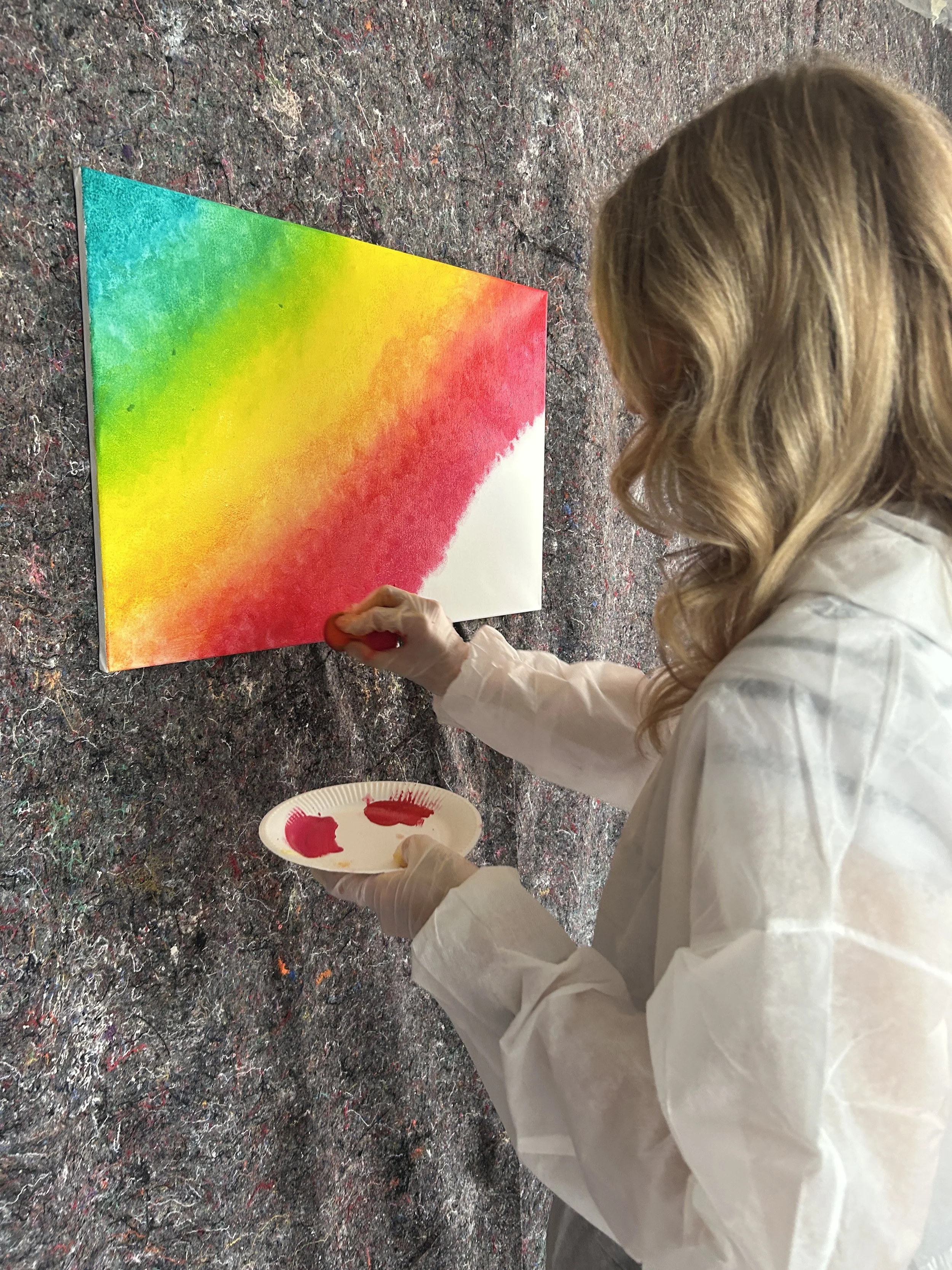 Farbenspiel beim Action Painting