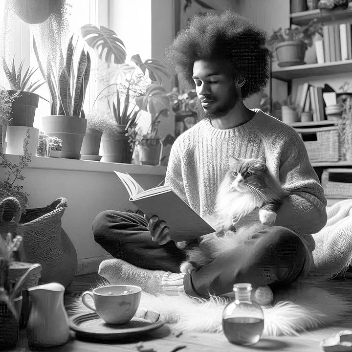 Person reading a book representing the MTN Design Co therapy website design blog.
