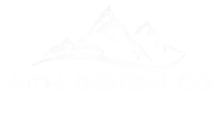 MTN Design Co Logo with mountains and tag line "Designs with Altitude"