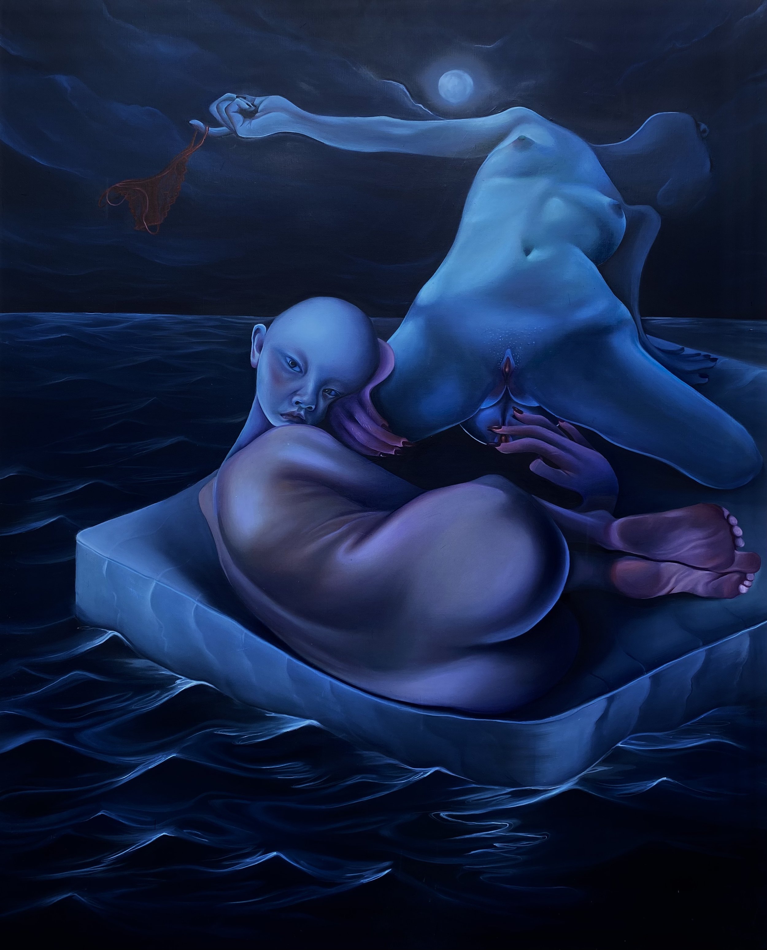 I am Mine, in Your World / 2021 / Oil on canvas / 152 x 122 cm