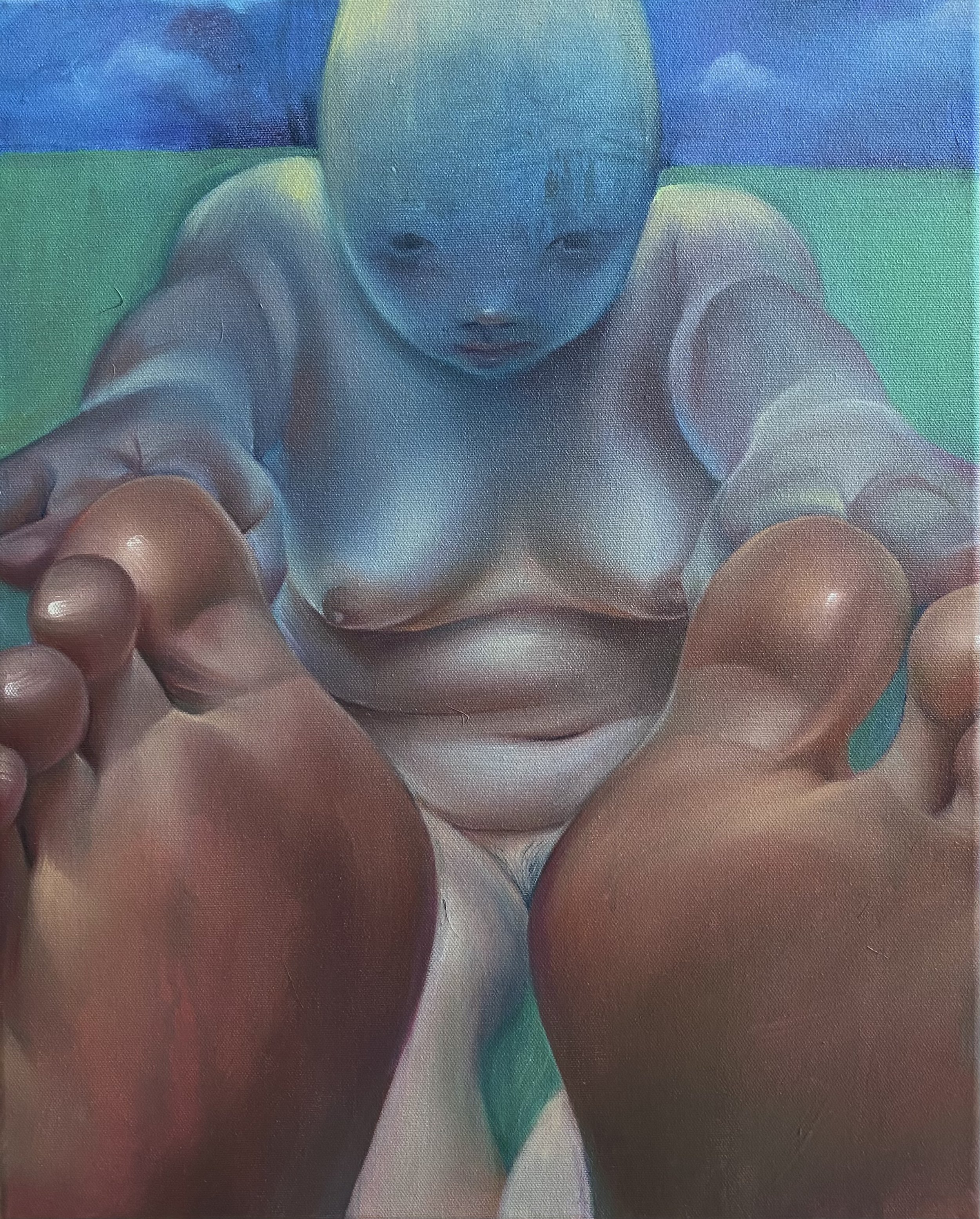 Day in the Park / 2023 / Acrylic and oil on canvas / 50 x 40 cm