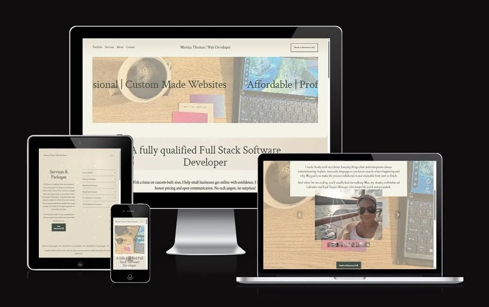 Spotlight: My Business Website 🌐
I built this custom site to showcase what I do best: helping small businesses get online with confidence.

This site features:
📱 A fully responsive design that works beautifully on any device
💡 Clear service &amp; 