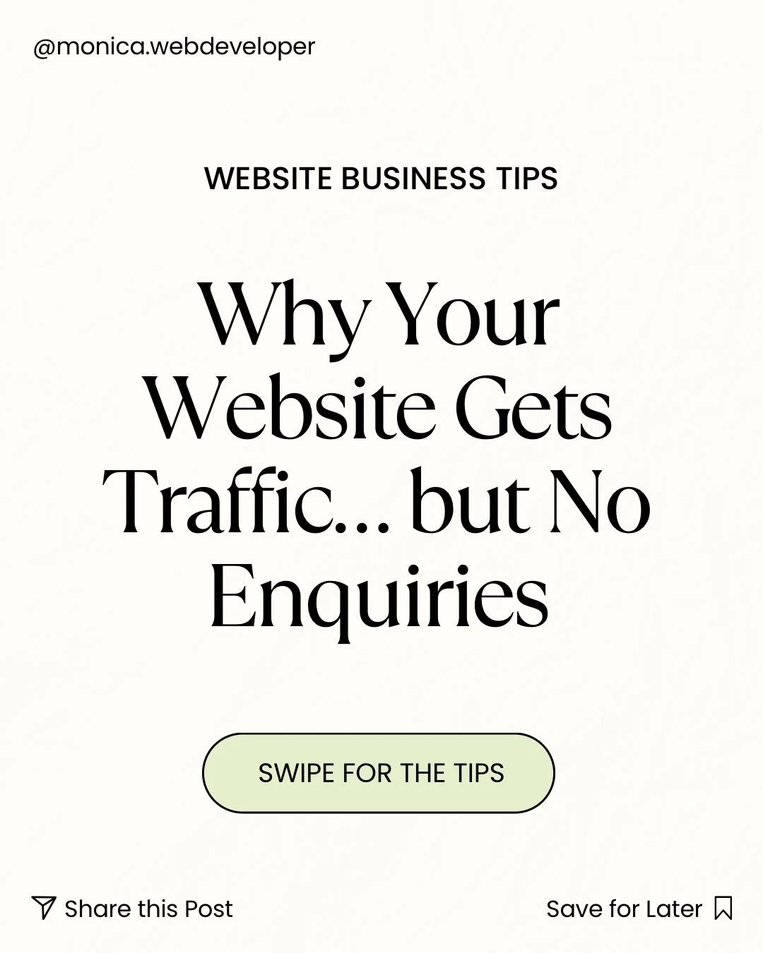 Traffic is great. Enquiries are better.
If your website is quiet, here are 7 reasons why and how to fix each one.
Blog is now live on my website.

✨📈💻

#SmallBusinessTips #WebDesignTips #WebsiteHelp #WomenInBusiness #BusinessGrowth #WebDesignerUK #