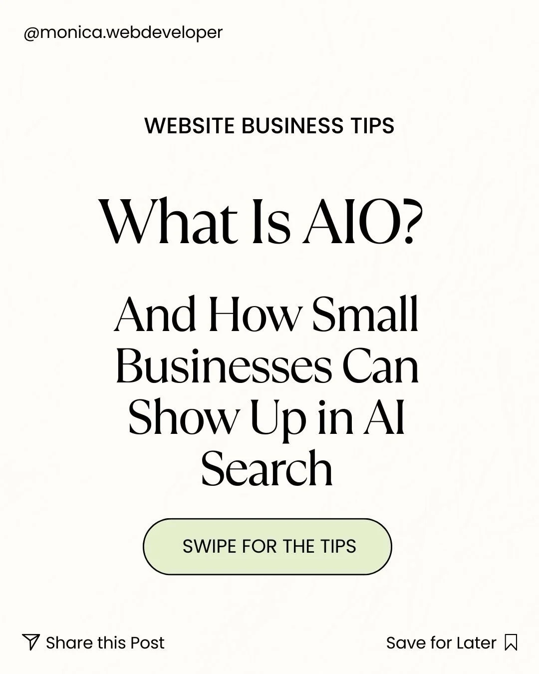 AI search is changing how people find websites and it&rsquo;s not just about Google rankings anymore.

I&rsquo;ve written a new blog breaking down what AIO (AI Optimisation) is, how AI search works, and how small businesses can start showing up by fo