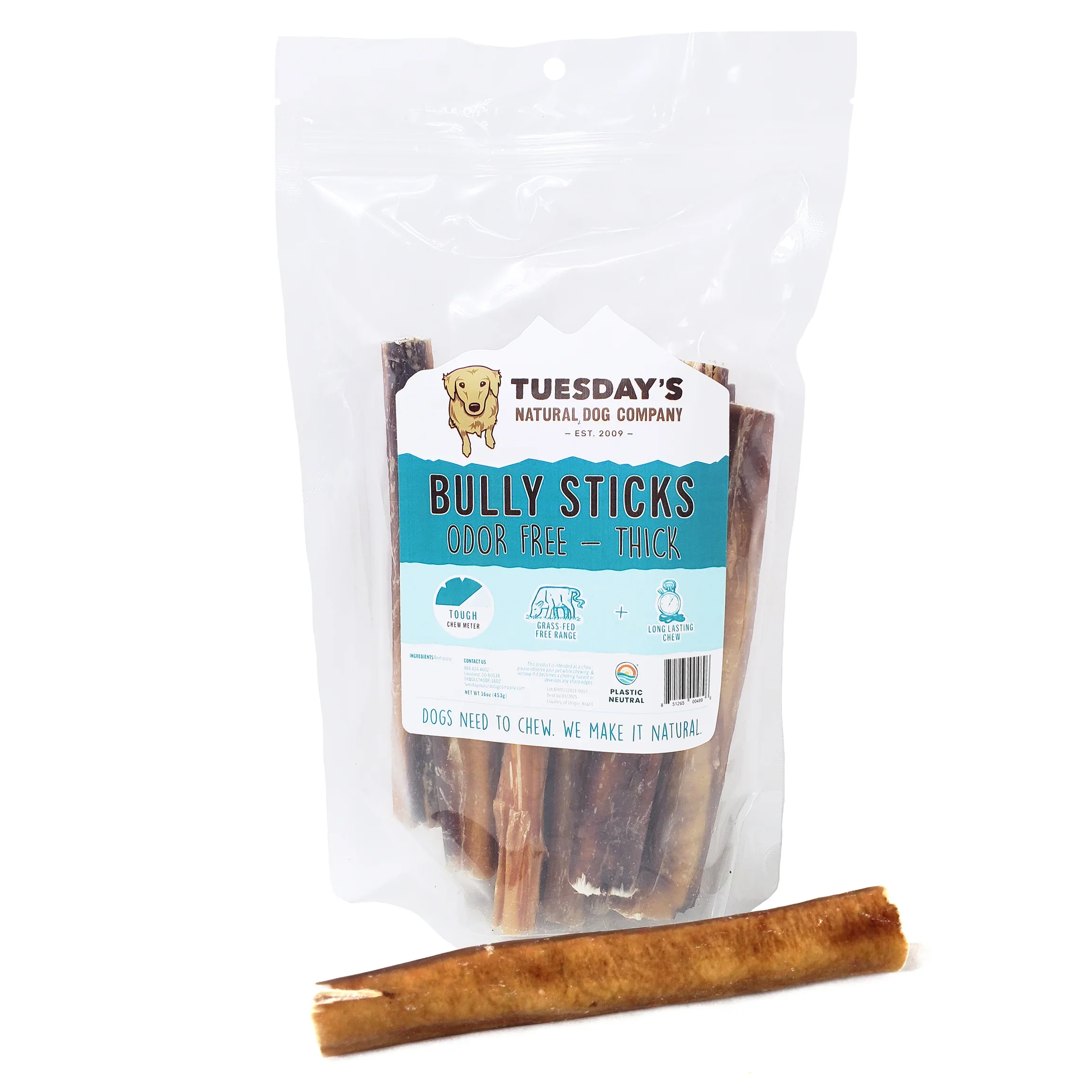 TUESDAY'S 6" Thick Bully Sticks