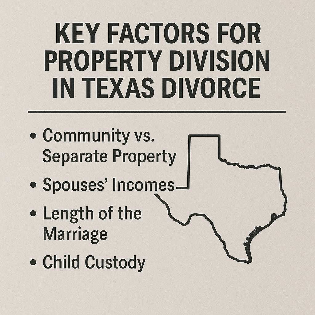 Key Factors for Property Division in Texas Divorce