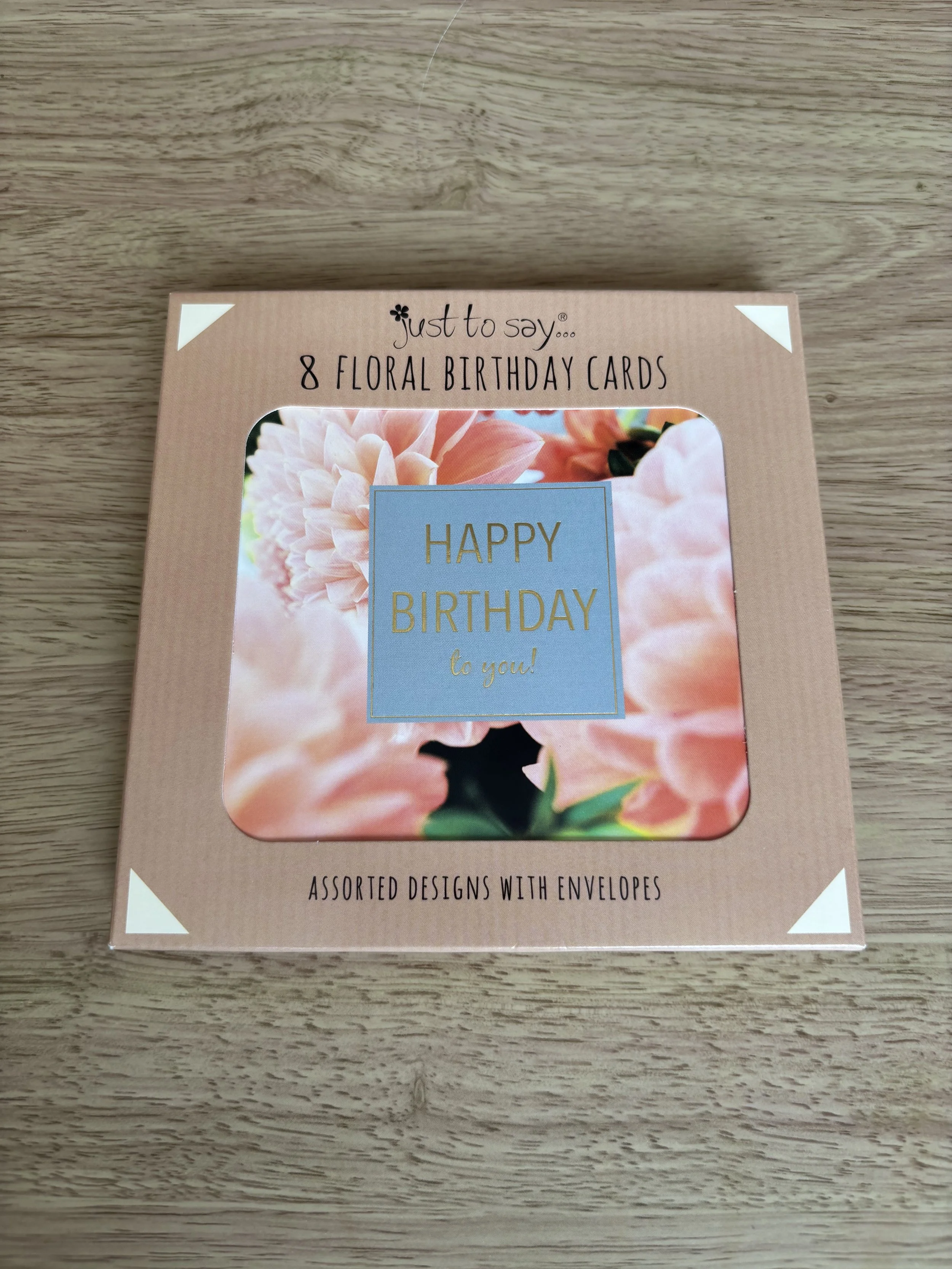 Floral Birthday Card Set - 8 Exquisite Designs