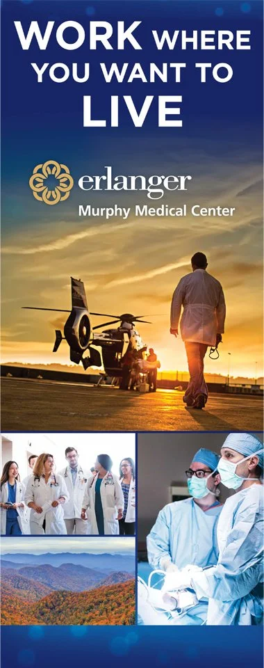Erlanger Western Carolina Hospital, Live Where You Love to Play, Physician Recruitment Banner, 30" x 152"
