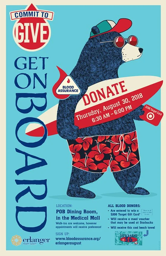 Erlanger and Blood Assurance Donation Poster, 11" x 17"